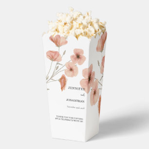 Poppy Orange Flower Wedding  Favour Box