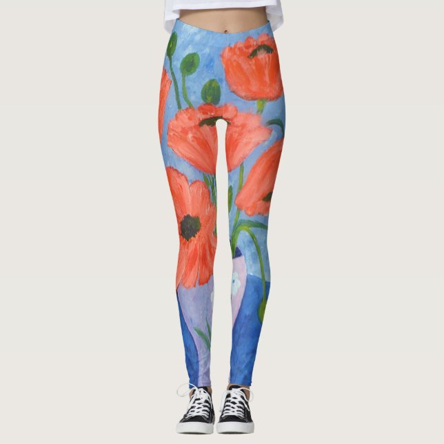 Poppy Painting Leggings (Front)