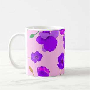 Poppy (Papaver somniferum) Lilac Coffee Mug