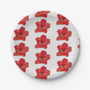 poppy paper plate