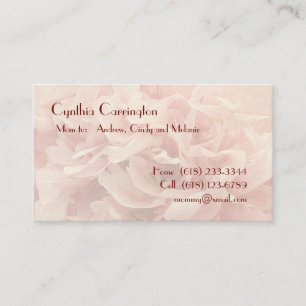 Poppy Petals Mummy Calling Card