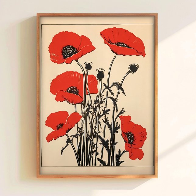 Poppy Printable Vintage Poppies Art Retro Print Re (Creator Uploaded)