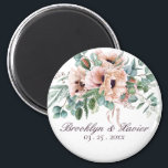 Poppy Radiance Wedding Favor Magnet<br><div class="desc">Stylish poppies with an elegant rose accent watercolor illustration.   You can mix or match coordinating products by visiting our Collections section.   If you need assistance with placement or customization,  please use the "Contact This Designer" link on the right hand side of this page.  (Original graphic courtesy of ReachDreams.etsy.com).</div>