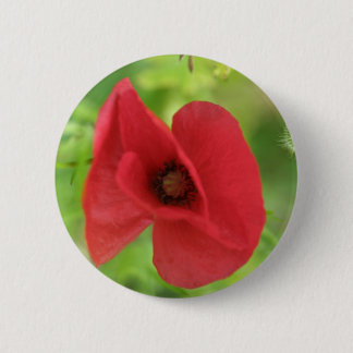 Poppy Red 6 Cm Round Badge