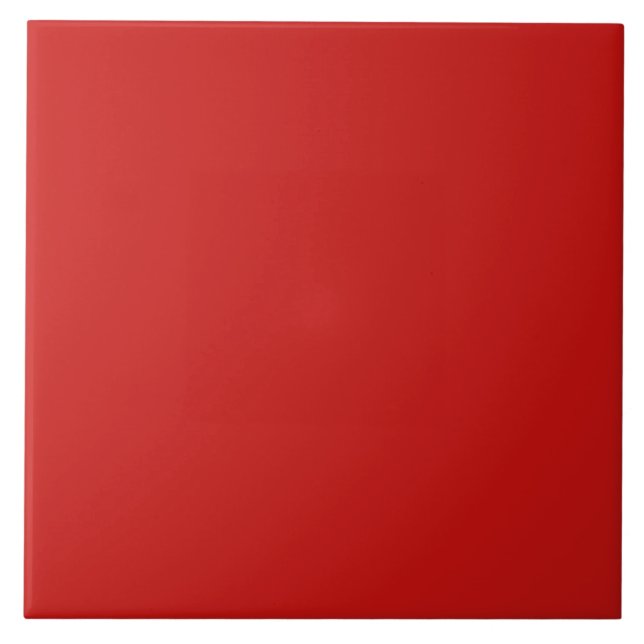 POPPY RED (solid deep red colour) ~ Tile (Front)