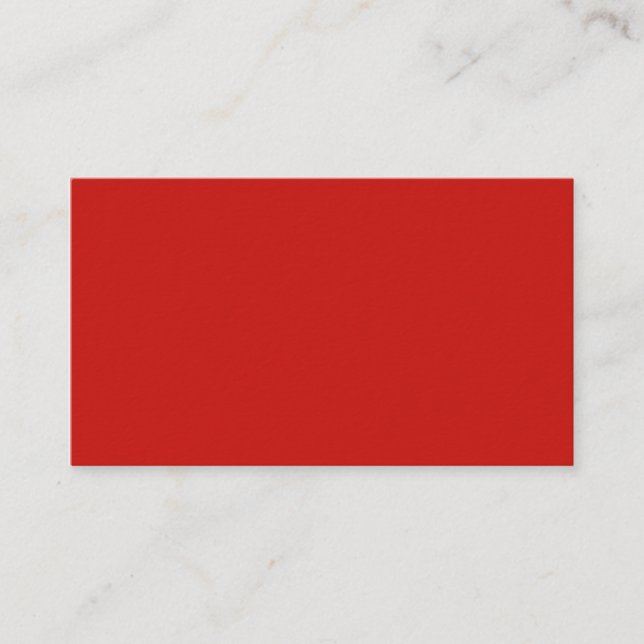 Poppy Red Trend Colour Customised Template Blank Business Card (Front)