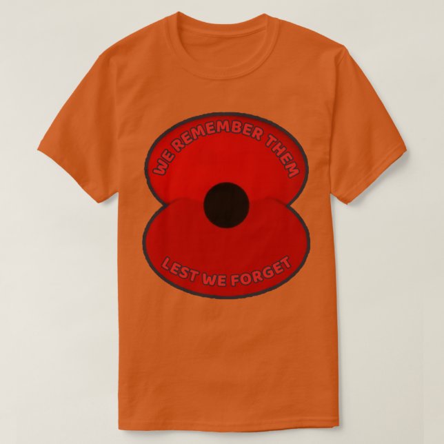 Poppy remembrance T-Shirt (Design Front)