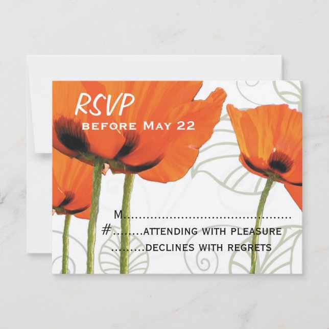 Poppy RSVP Card (Front)