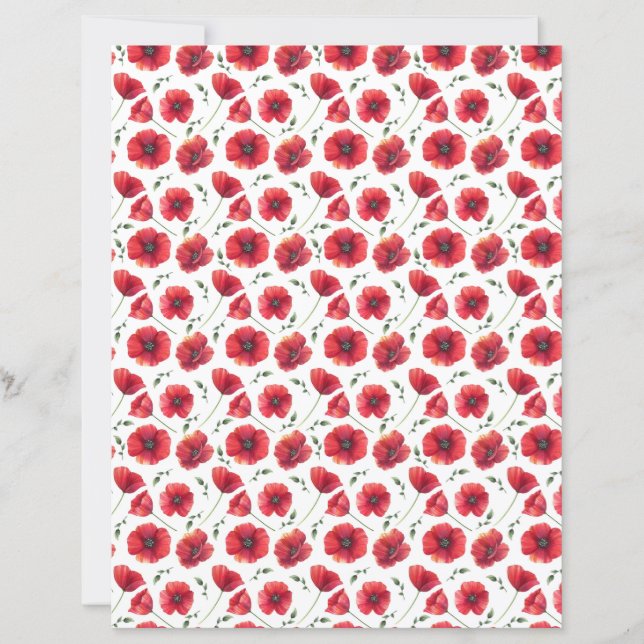 Poppy Scrapbook Paper (Front)