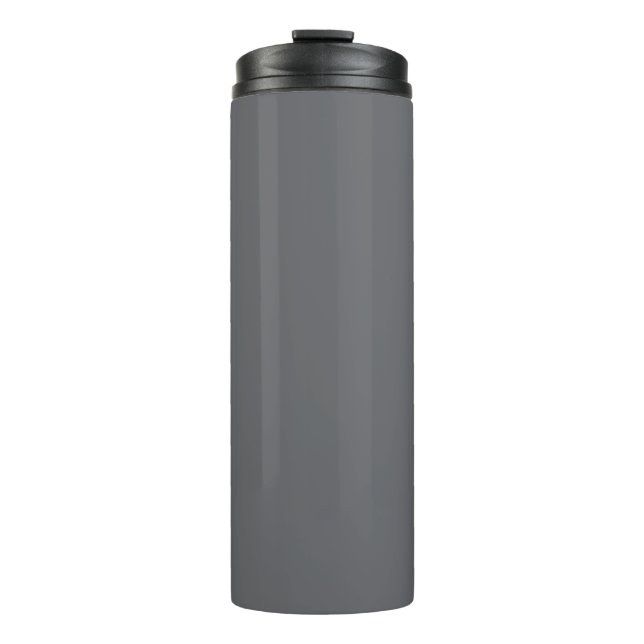 Poppy Seed Grey, Dark Neutral Solid Colour Thermal Tumbler (Front)