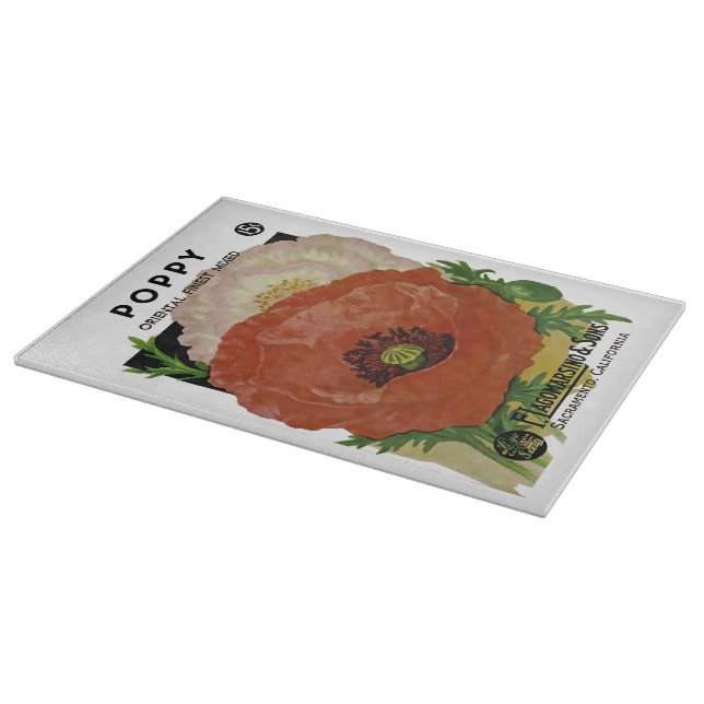 Poppy Seed Packet Label Cutting Board (Corner)