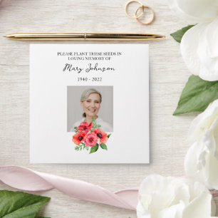 Poppy Seed Packet Memorial Funeral Envelope