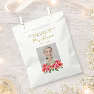 Poppy Seed Packet Memorial Funeral Favor Bag