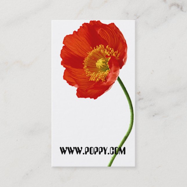 Poppy Simplicity Business Card (Front)