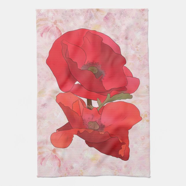 poppy tea towel (Vertical)