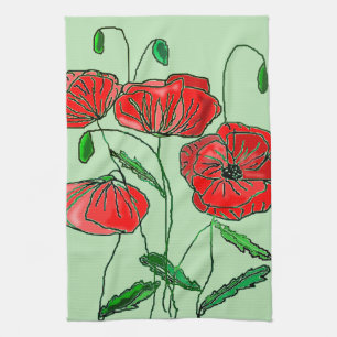 Poppy Tea Towel