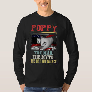Poppy The Man Myth Bad Influence Vintage American T-Shirt