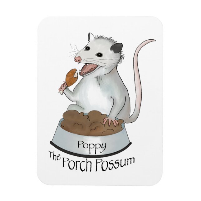 Poppy The Porch Possum flexible magnet (Vertical)