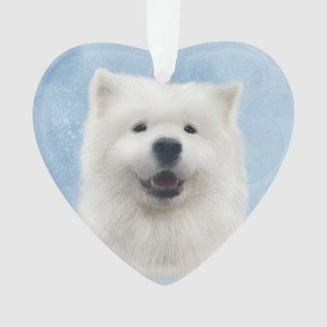 Poppy the samoyed ornament (Front)