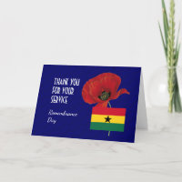 Poppy | Veterans | Ghana Flag | REMEMBRANCE DAY