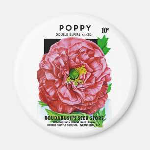 Poppy Vintage Seed Packet Magnet