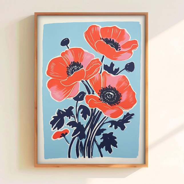 Poppy Wall Art Poppy Print Download Red Poppy Post (Creator Uploaded)