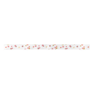 Poppy Watercolor Dots Ribbon Satin Ribbon