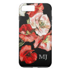 Poppy wild flower monogram
