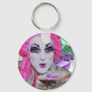 Poppycock Kisses Key Ring