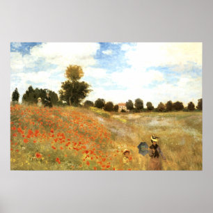 Poppyfield at Argenteuil, Monet Poster