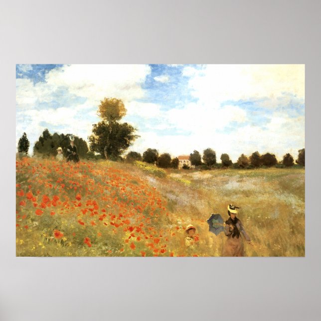 Poppyfield at Argenteuil, Monet Poster (Front)