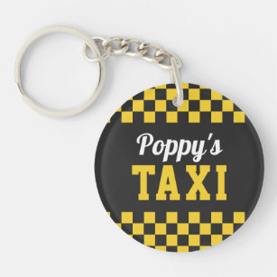 Poppy's Taxi   Funny Grandpa Nickname Key Ring