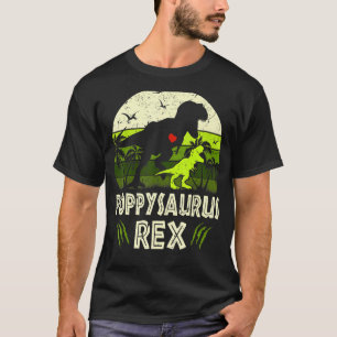 Poppysaurus T Rex Dinosaur Poppy Saurus Family Mat T-Shirt