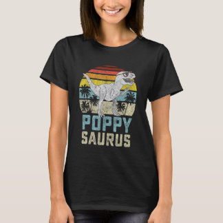 Poppysaurus T Rex Dinosaur Poppy Saurus Family Mat T-Shirt