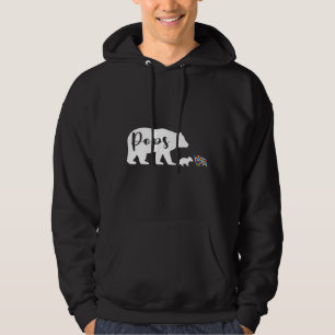 Pops Bear Autism Awareness Love Support Family Aut Hoodie