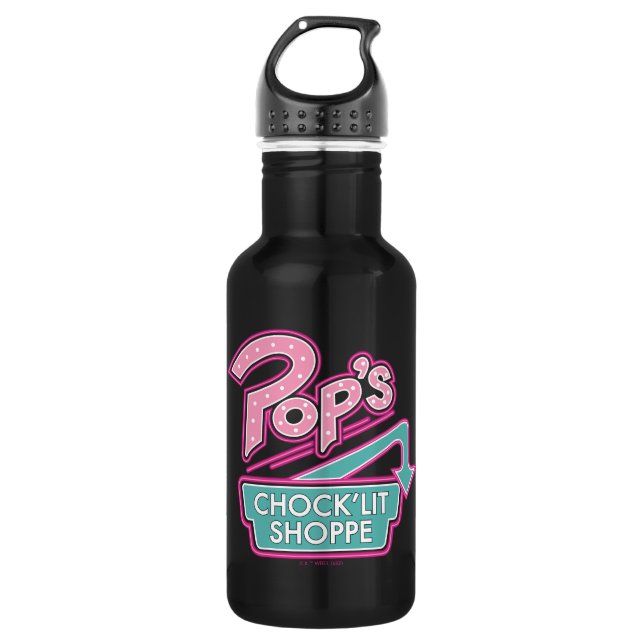 Pop's Chock'Lit Shoppe Pink Logo 532 Ml Water Bottle (Front)
