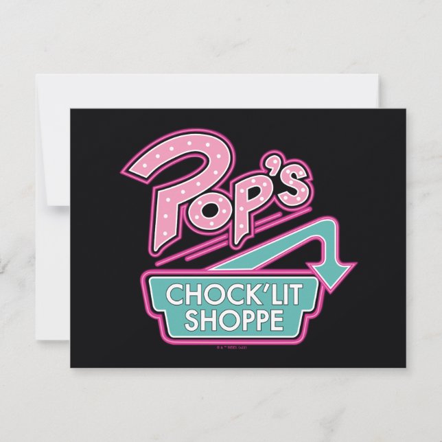Pop's Chock'Lit Shoppe Pink Logo Card (Front)