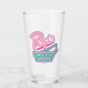 Pop's Chock'Lit Shoppe Pink Logo Glass