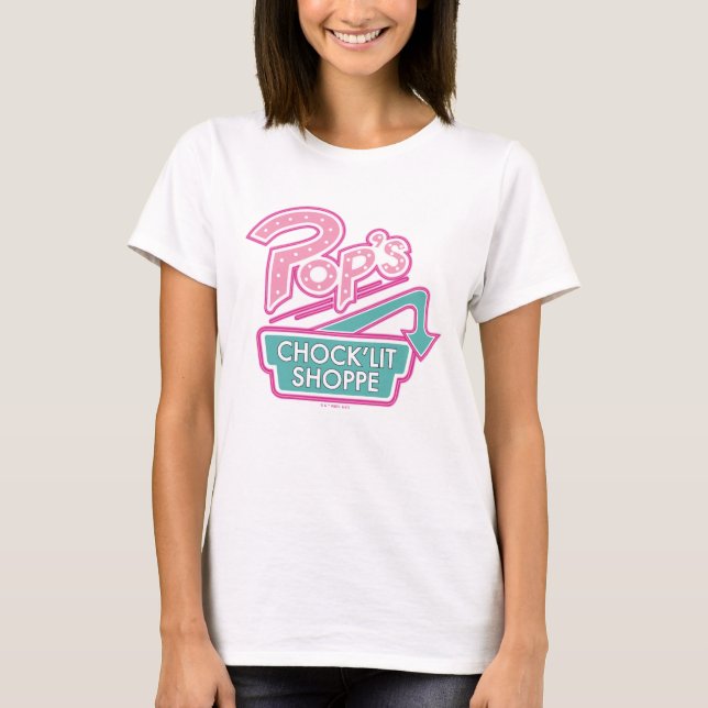 Pop's Chock'Lit Shoppe Pink Logo T-Shirt (Front)