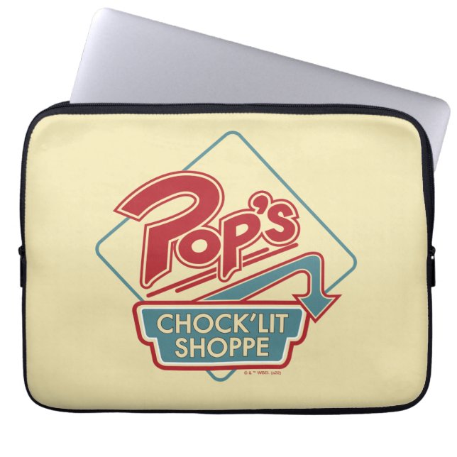 Pop's Chock'Lit Shoppe Red Logo Laptop Sleeve (Front)