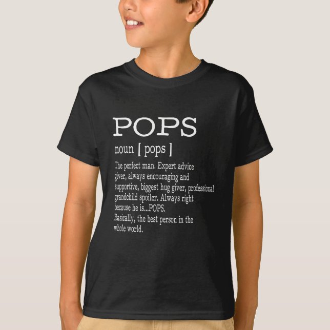 Pops Definition Grandpa Father's Day Gifts - Men T-Shirt (Front)