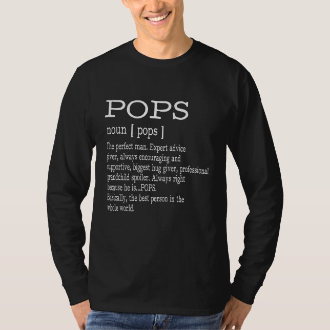Pops Definition Grandpa Father's Day Gifts - Men T-Shirt (Front)