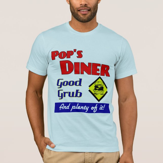 Pops Diner Kitchen Art T-Shirt (Front)