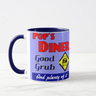 Pops Diner Retro Art Coffee Mug