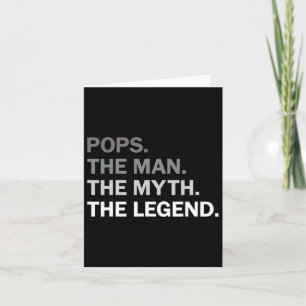 Pops Man Myth Legend Grandpa Fathers Day Birthday  Card