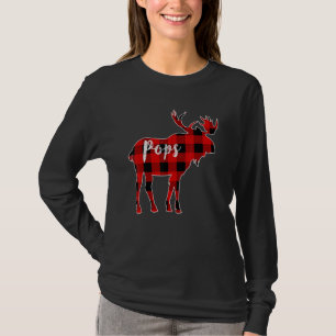 Pops Moose Red Buffalo Plaid Matching Family Chris T-Shirt
