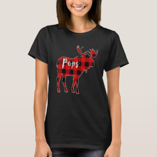Pops Moose Red Buffalo Plaid Matching Family Chris T-Shirt