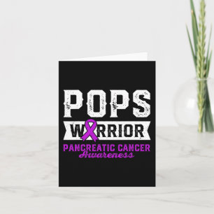 Pops of a Warrior Pancreatic Pops Purple Ribbon Su Card