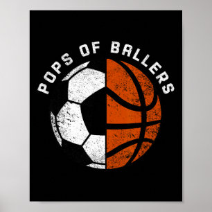 Pops Of Llers Funny Soccer Sketll Pops Poster
