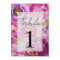 Pops of Pink & Purple Vibrant Floral Table Number